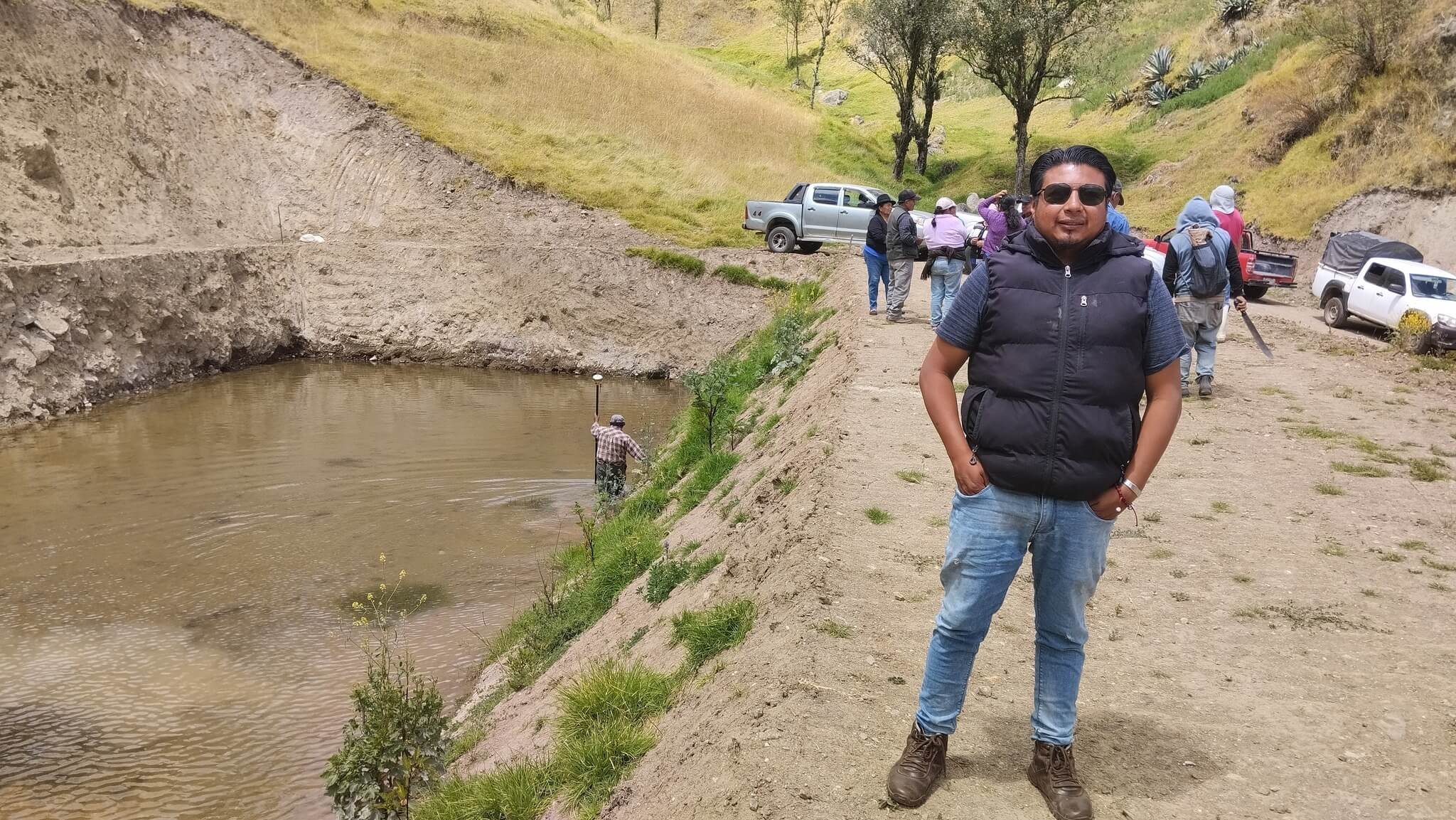 La construcción del tanque para riego en la Comunidad de La Moya